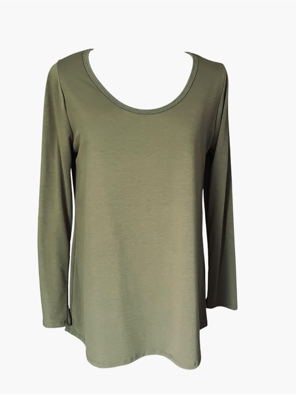 LULAROE Lynnae Green Long Sleeve Tunic Top Size Large (14-16)